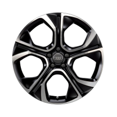 Felge, 5-Arm-Polygon schwarz matt, 7,5Jx18