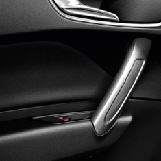 Dekorblenden Türzuziehgriffe grau Perleffekt, für vorn