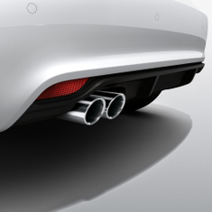 Heckdiffusor grundiert, für Fahrzeuge mit Einzelendrohr