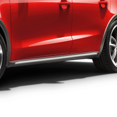 Seitenschweller platinumgrau/Aluminiumoptik, rechts