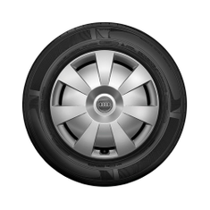 Stahlrad mit Radvollblende 6,5Jx16, Winterreifen 205/55 R16 91H, rechts