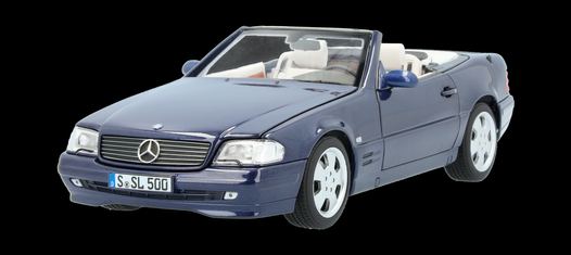 Original Mercedes Benz R129 SL500 Norev B66040657 Azuritblau 1:18 Modell