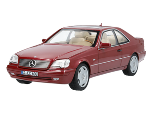 Original Mercedes Benz C140 Coupe CL600 Almandinrot metallic 1:18 Modell