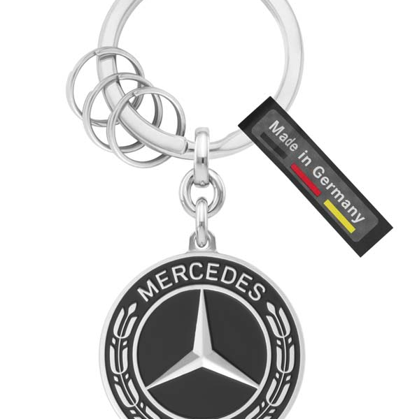 Schlüsselanhänger mit Mercedes-Benz Stern und Lobeerkranz