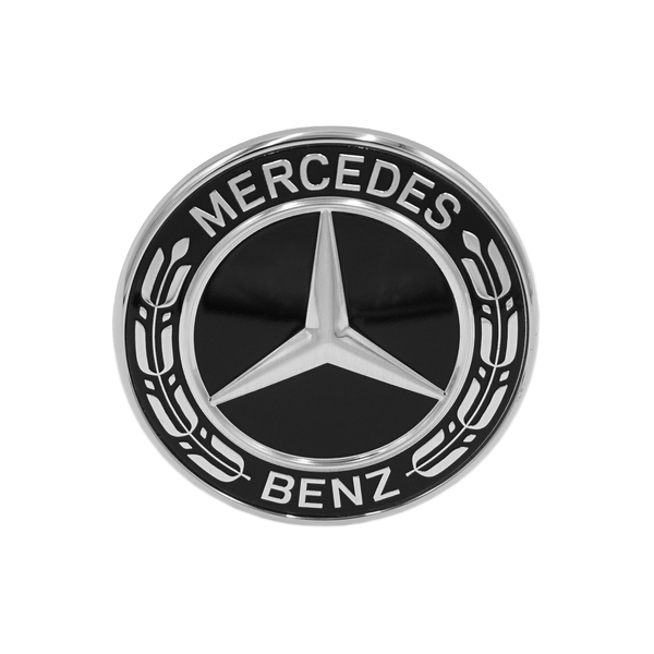 Glänzend schwarz Mercedes Benz Motorhaube Plakette Emblem für