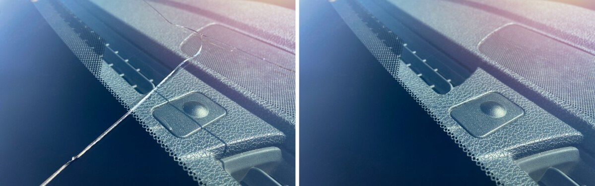 Reparatur eines Steinschlages