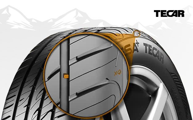 Tecar Reifen mit Profilanzeige